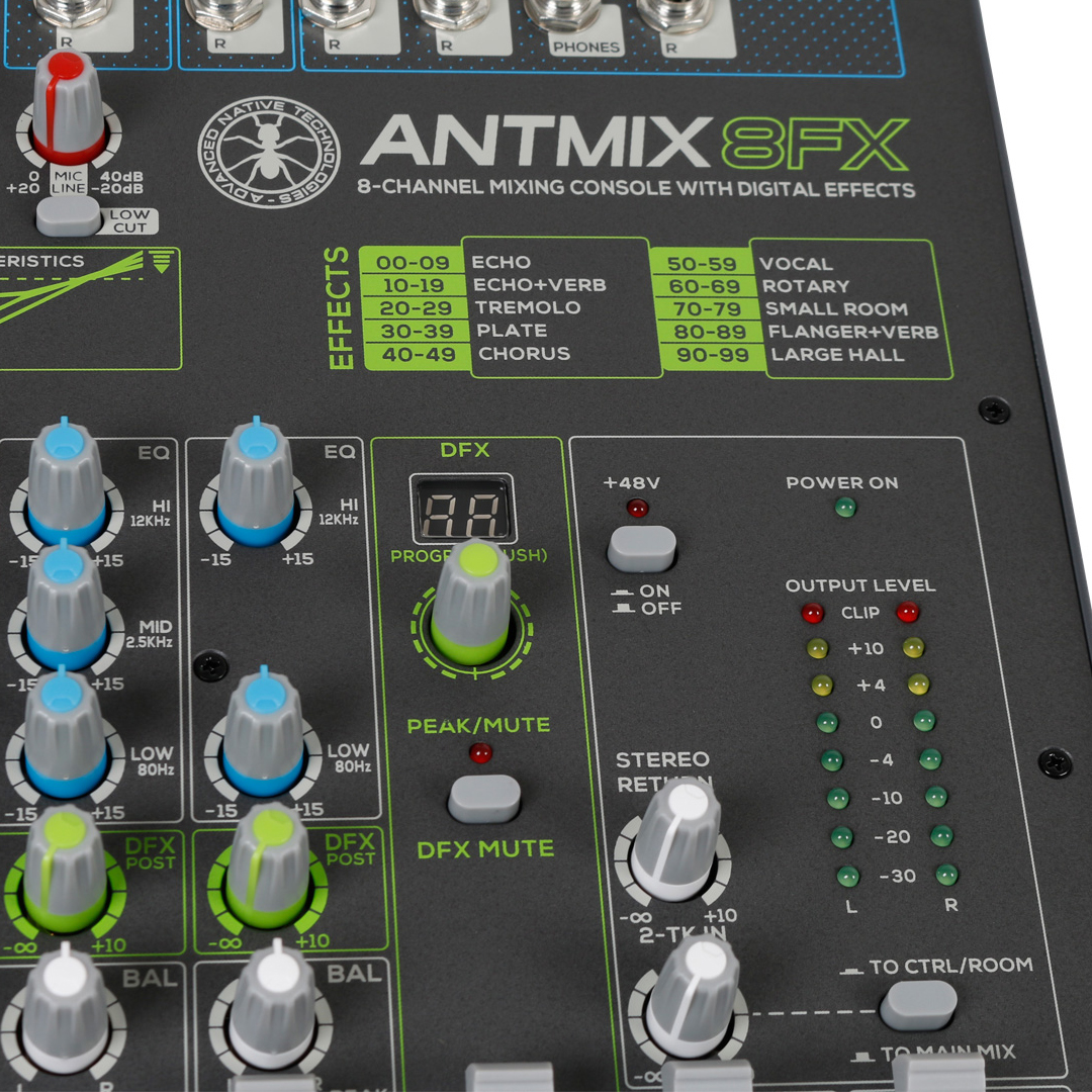 ammoon AG-8 Console de mixage portable 8 canaux Table de mixage