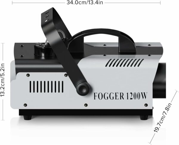 Machine à Fumée 1200W avec 6 Lumières LED, liquide fourni + Télécommande – Image 7